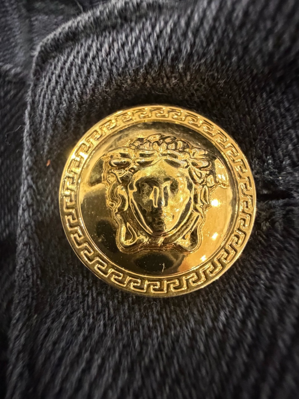 Versace Medusa Skinny Jeans Black Gold Men’s Size 36 NWT - Picture 7 of 10